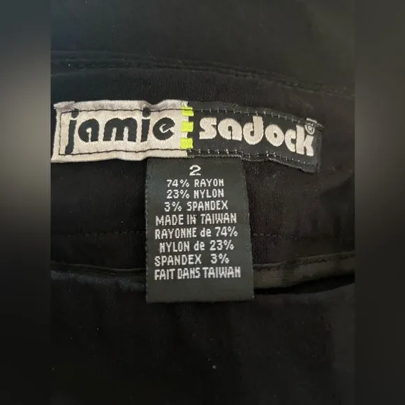 Jamie Sadock Long Bermuda Shorts Black Golf Stretch Pockets Pull On Women's