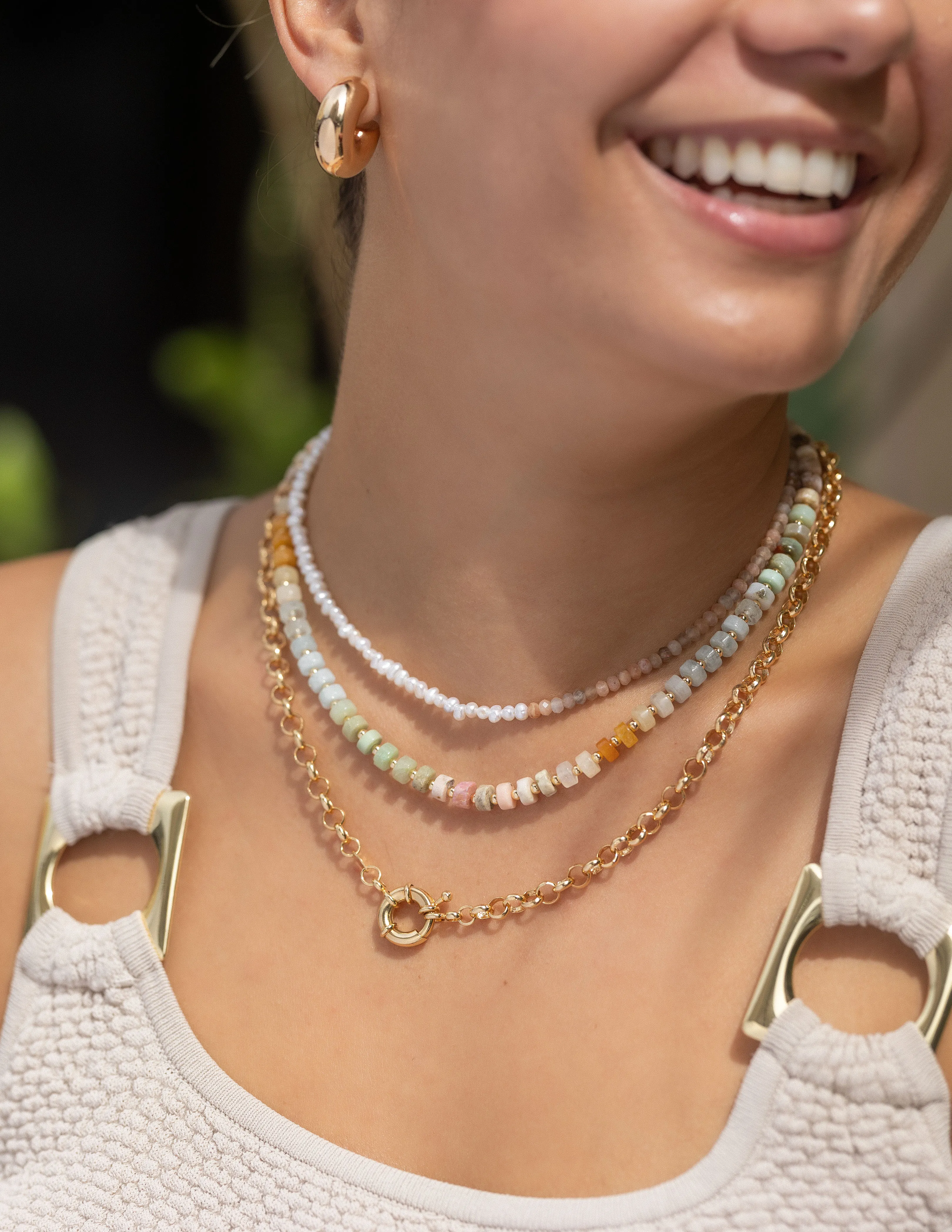 Jan Gemstone Beaded Necklace