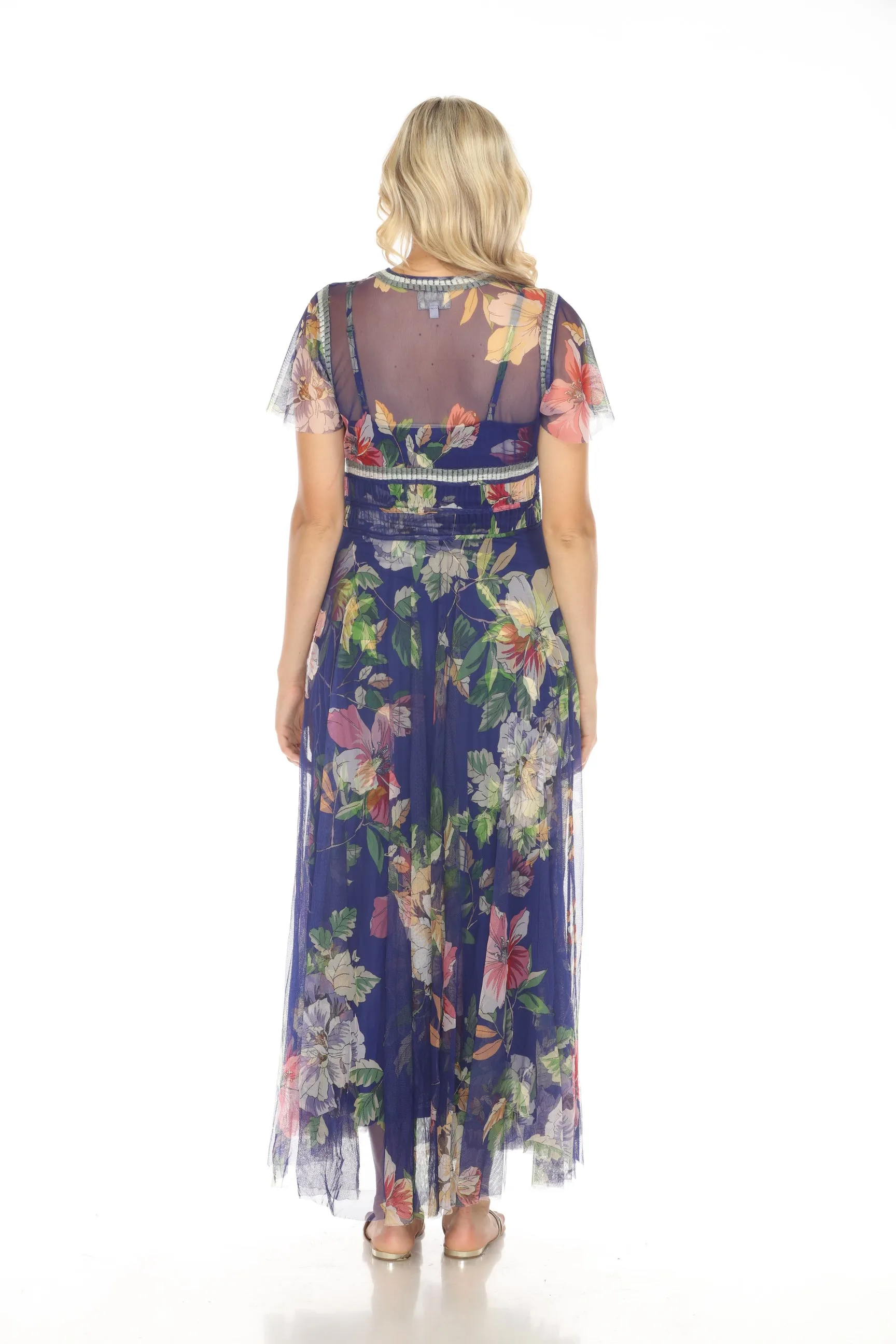 Johnny Was Biya Mazzy Ruched Maxi Dress B32424 Boho Chic