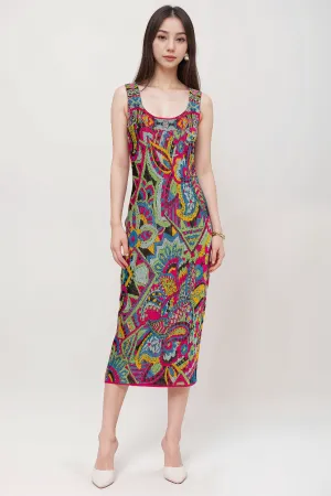 Johnny Was Demarne Midi Dress M60924 Boho Chic