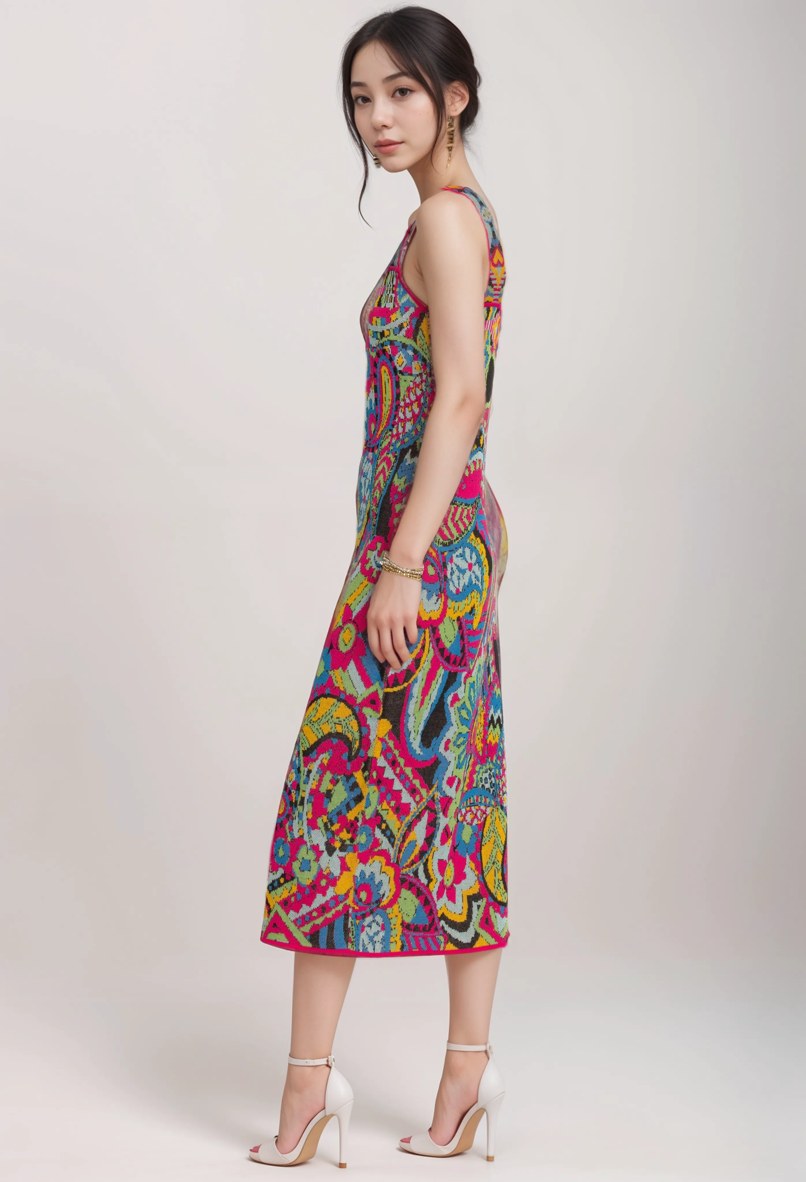 Johnny Was Demarne Midi Dress M60924 Boho Chic