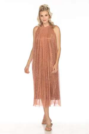 Johnny Was Jade Dylan Metallic Halter Midi Dress L35924 Boho Chic