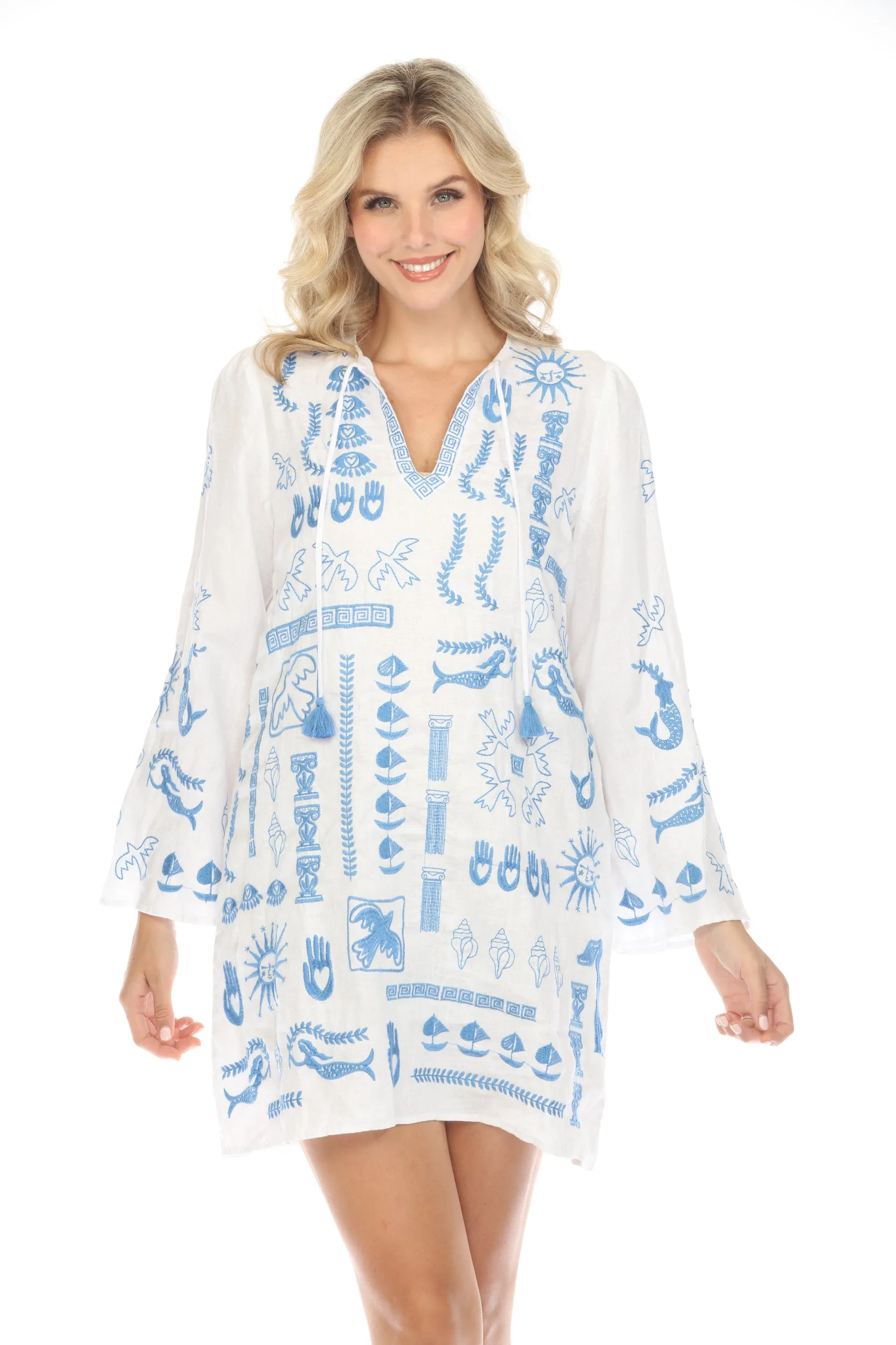 Johnny Was JWLA Acantha Kimono Sleeve Relaxed Dress J31224 Boho Chic *