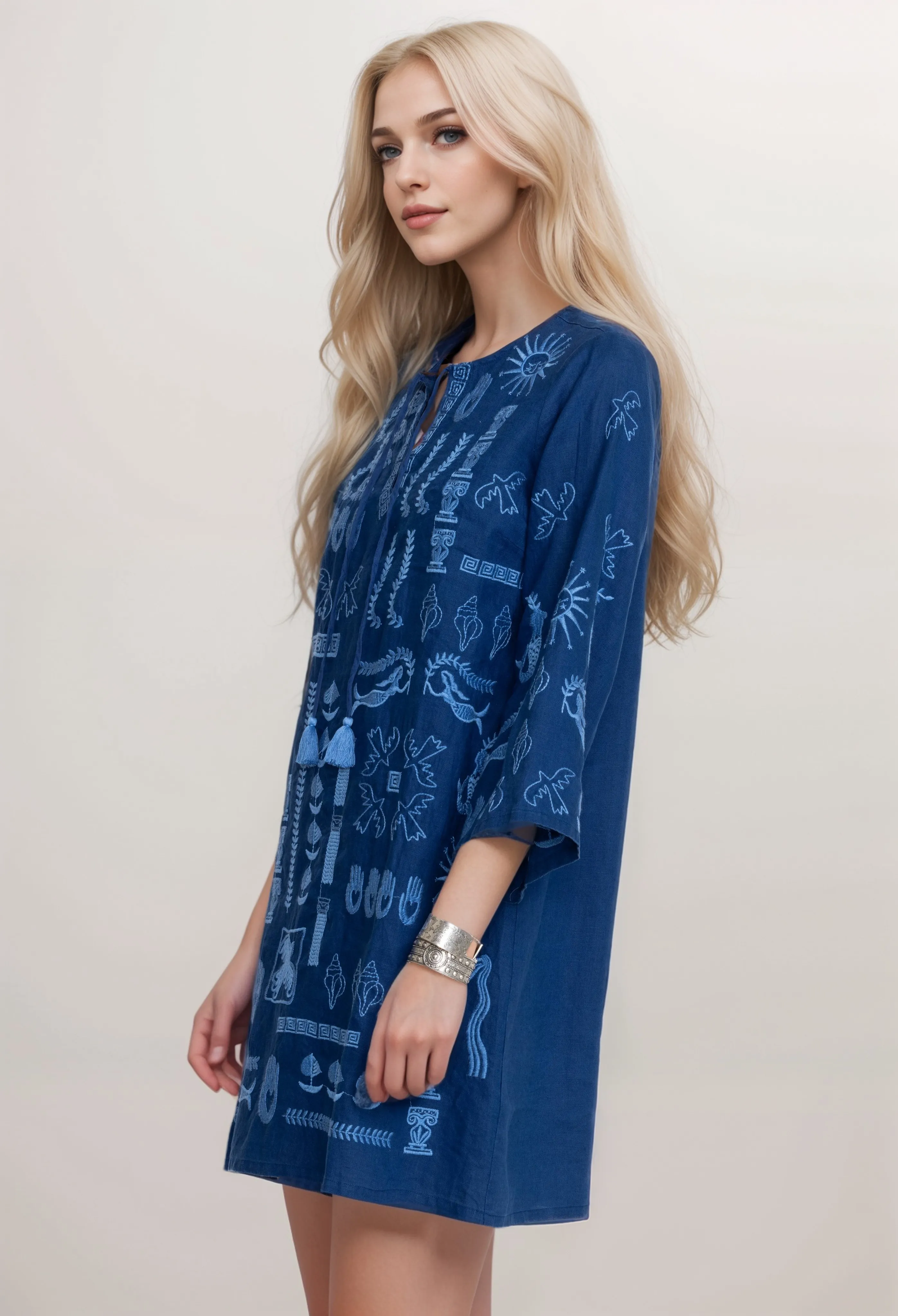 Johnny Was JWLA Acantha Kimono Sleeve Relaxed Dress J31224 Boho Chic *