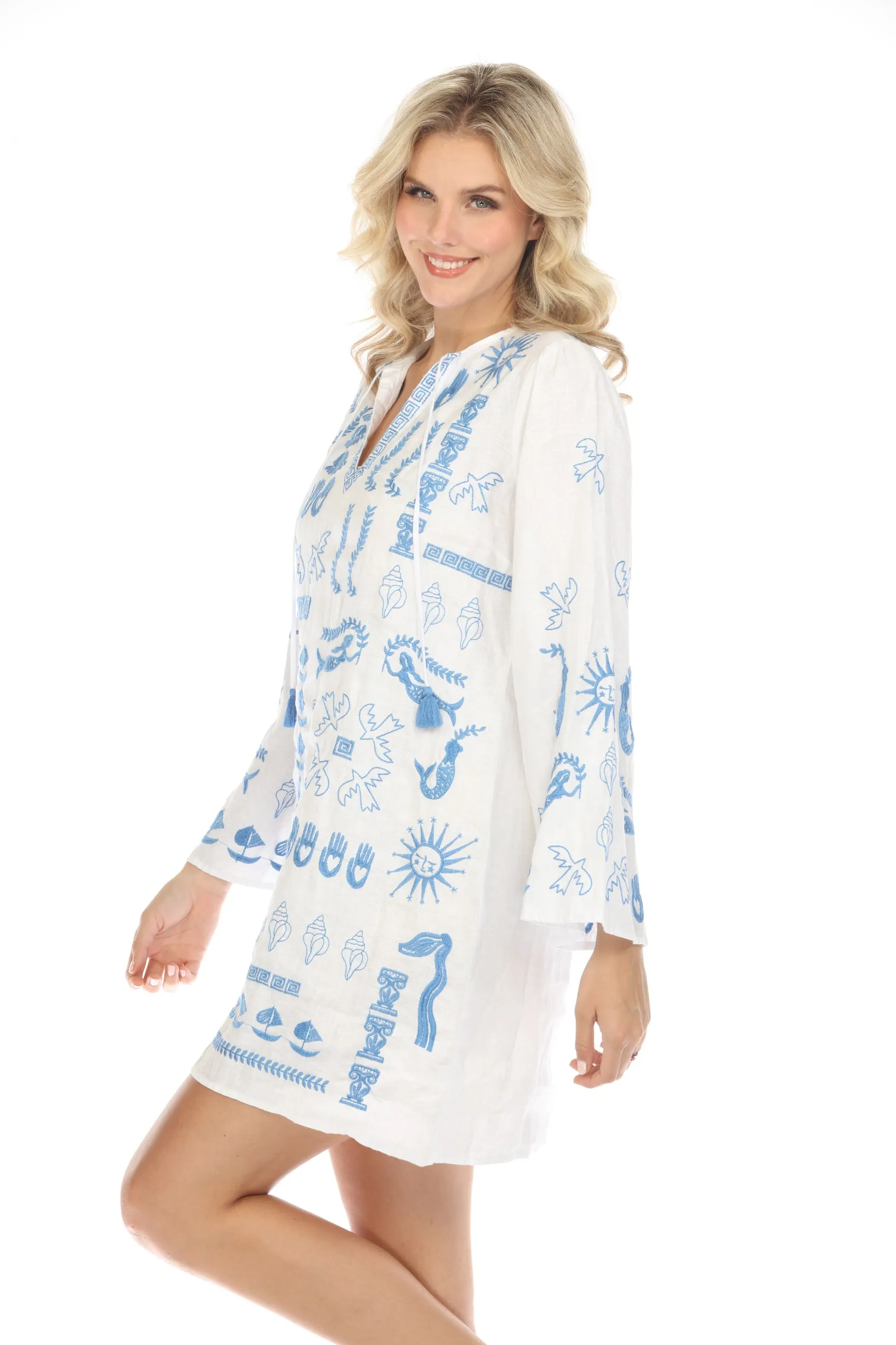 Johnny Was JWLA Acantha Kimono Sleeve Relaxed Dress J31224 Boho Chic *