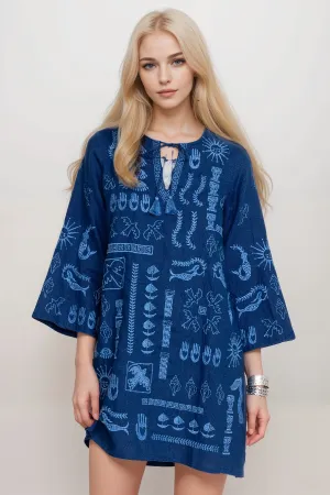 Johnny Was JWLA Acantha Kimono Sleeve Relaxed Dress J31224 Boho Chic *