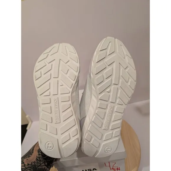 Josef Seibel White Suede Lace Up Cameron Comfort Sneakers Shoes MensUS 8.5 EU 42