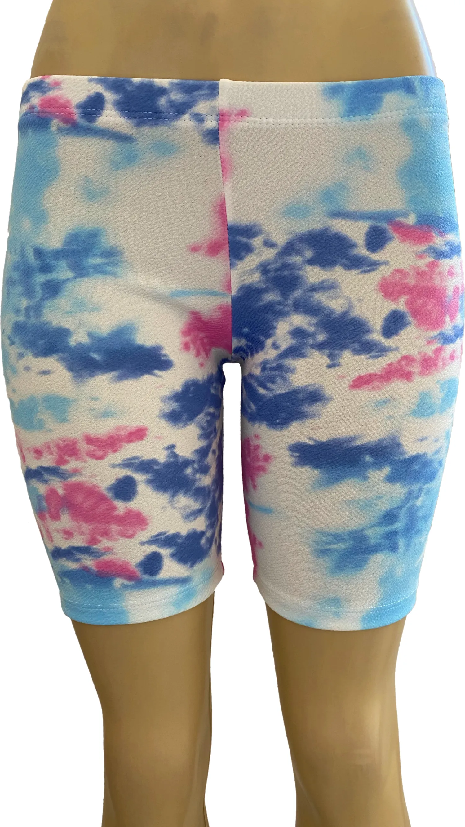 Juniors Tie Dye Cotton Biker Shorts