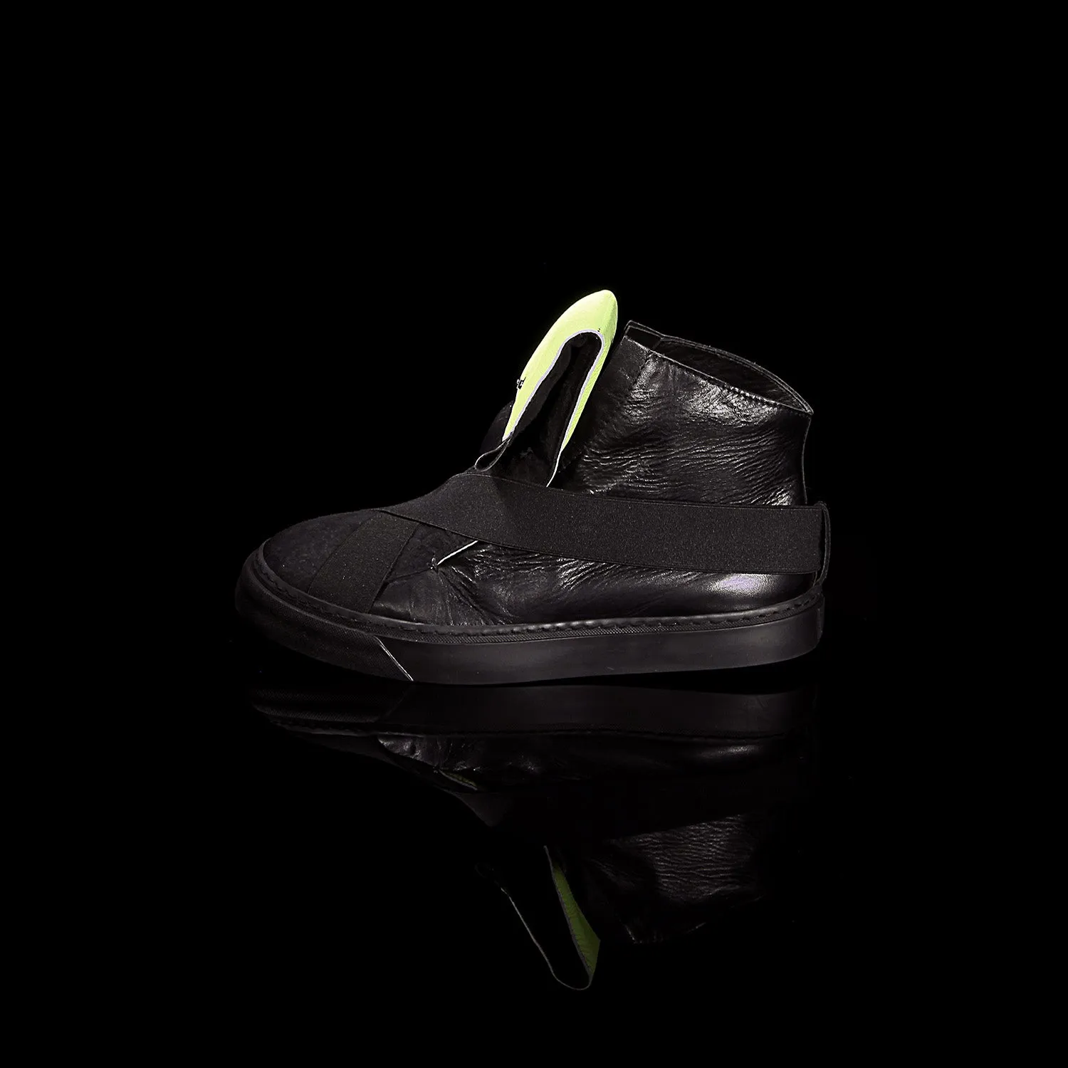 K6 / NEON BLACK / UNISEX LEATHER SNEAKER