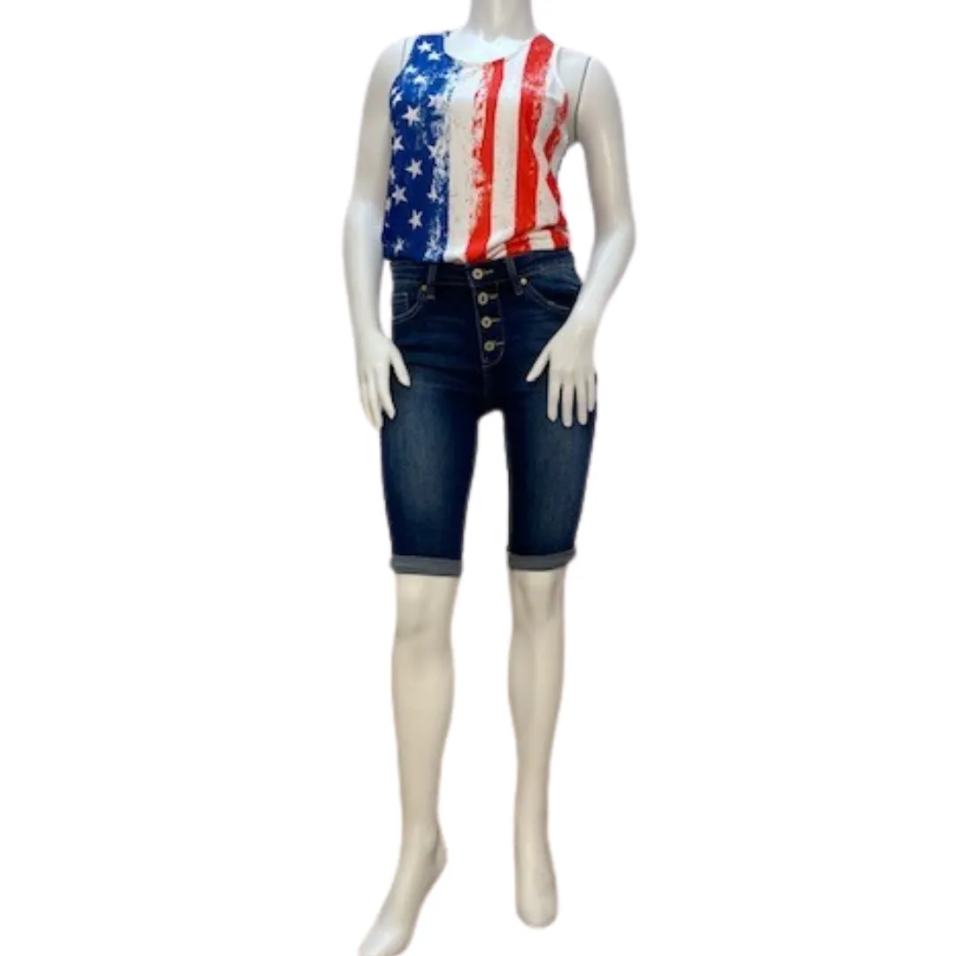 Kan Can high rise bermuda shorts