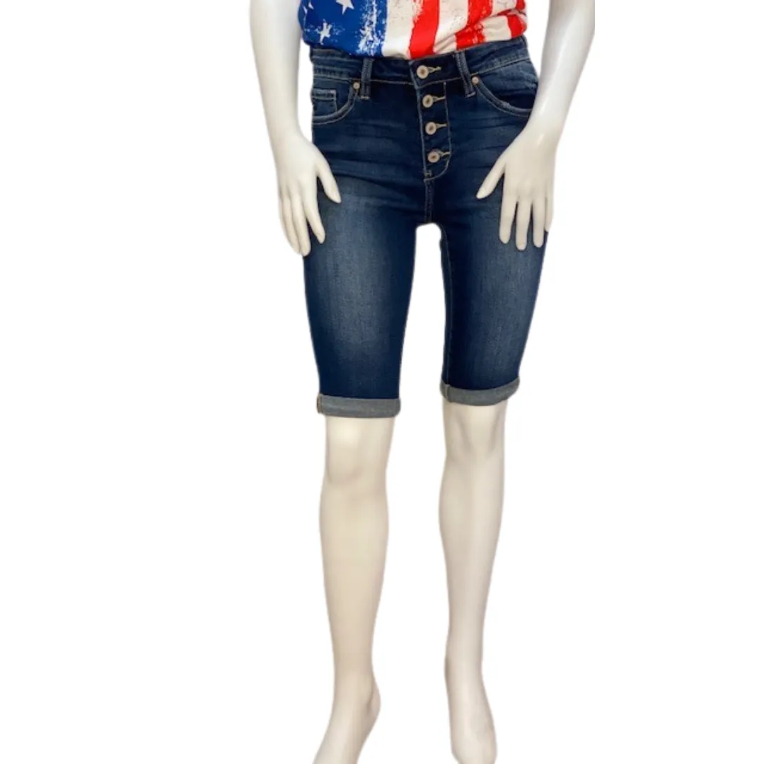 Kan Can high rise bermuda shorts