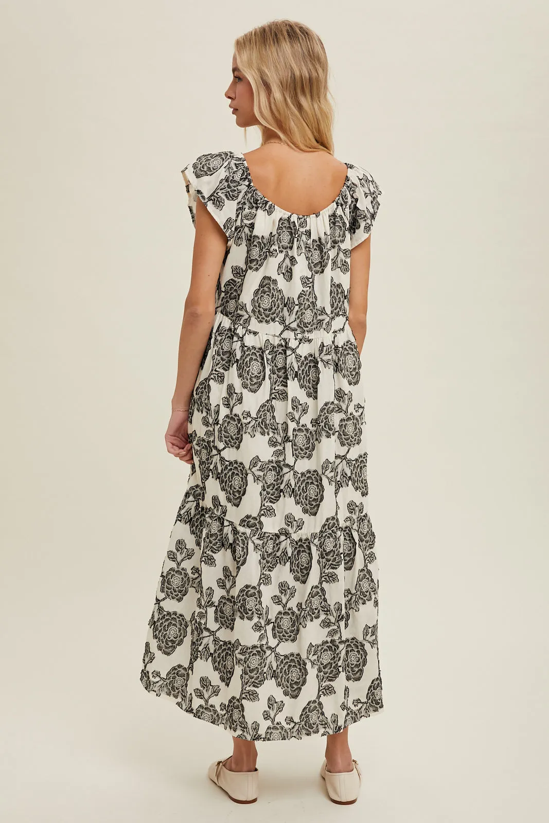 Kaylee Jacquard Midi Dress