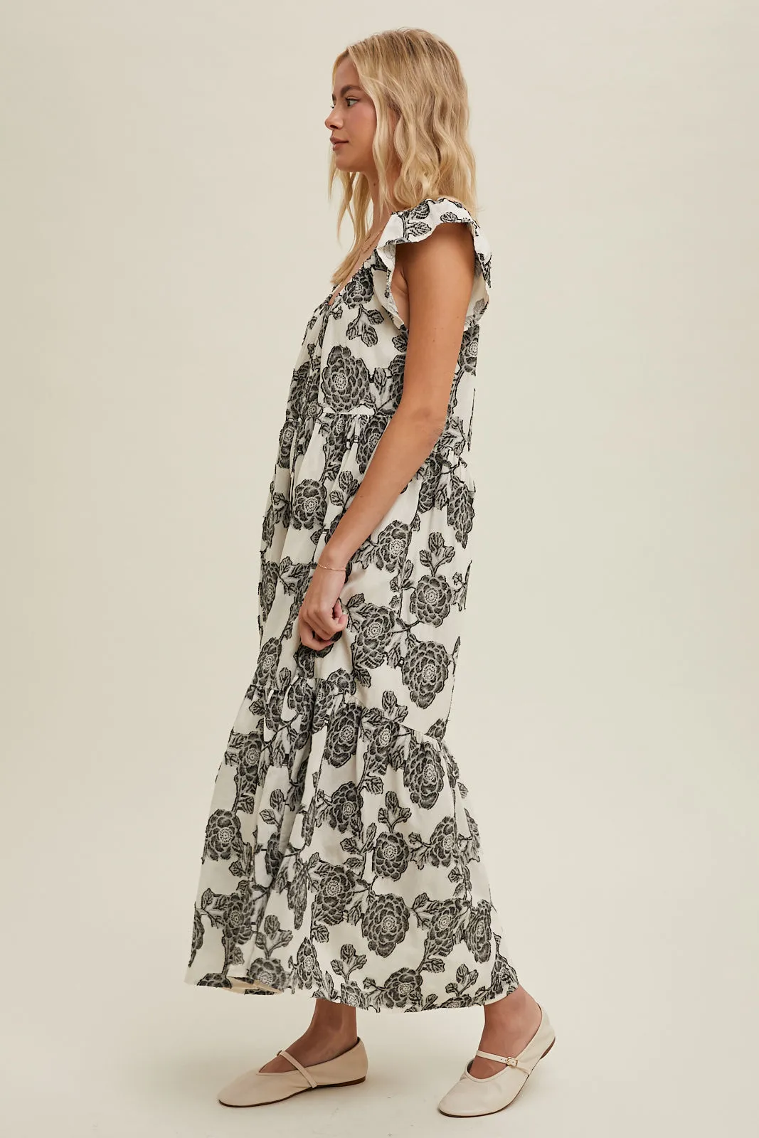 Kaylee Jacquard Midi Dress