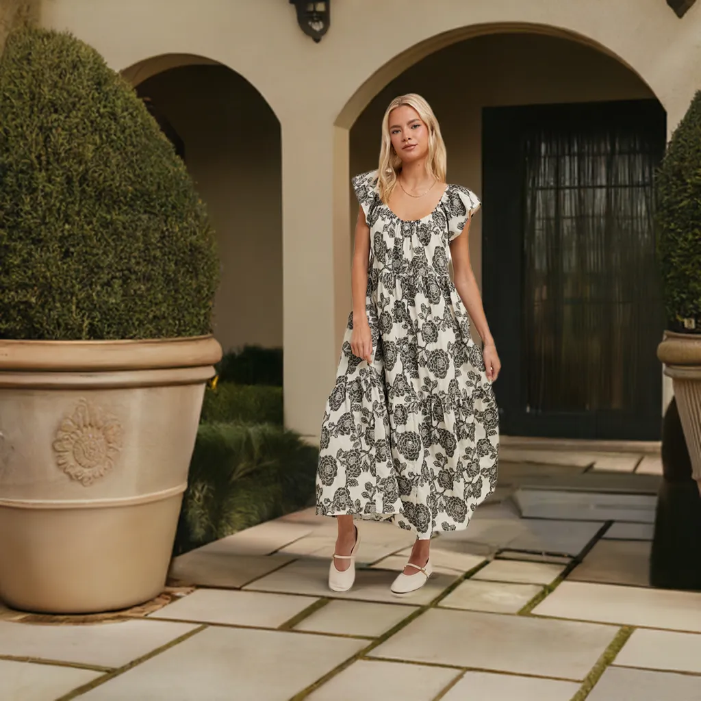 Kaylee Jacquard Midi Dress