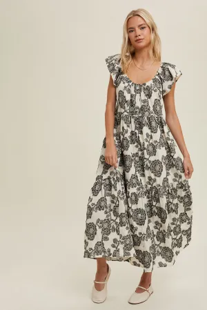 Kaylee Jacquard Midi Dress