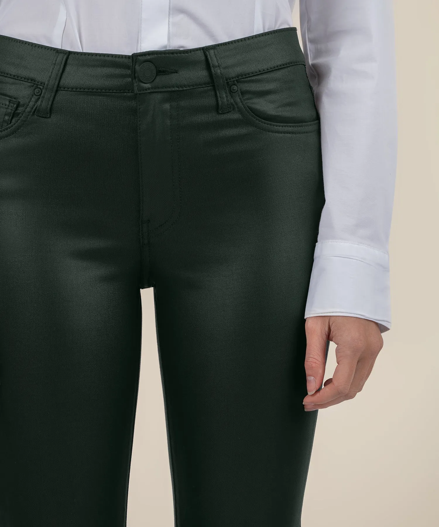 Kelsey Coated High Rise Ankle Flare - FINAL SALE