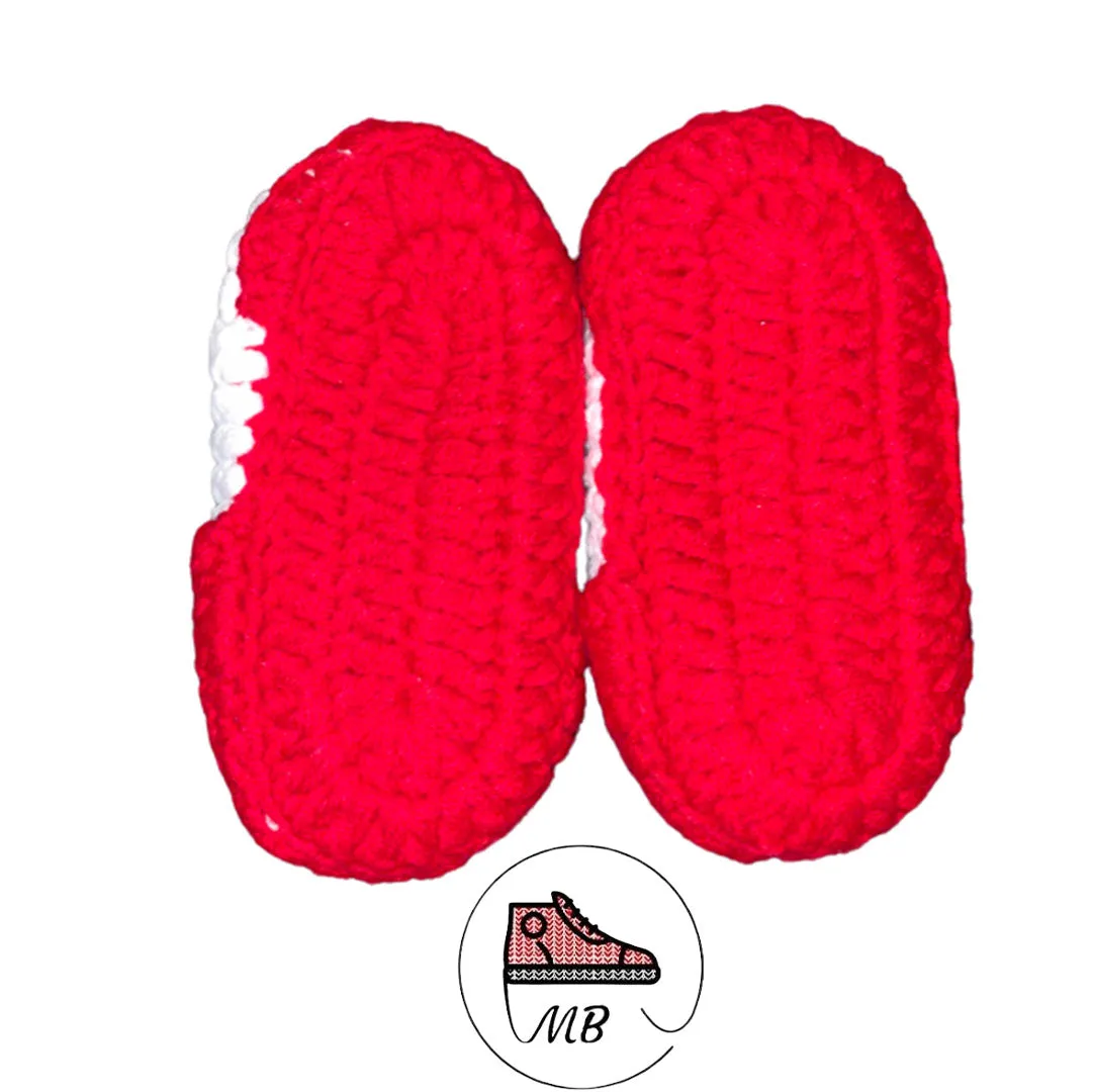 Knit Sneakers Mumybuddy For Infants - Black And Red