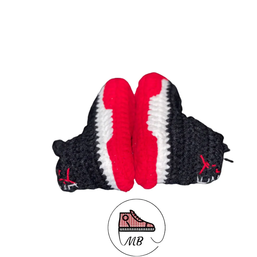 Knit Sneakers Mumybuddy For Infants - Black And Red