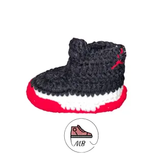 Knit Sneakers Mumybuddy For Infants - Black And Red