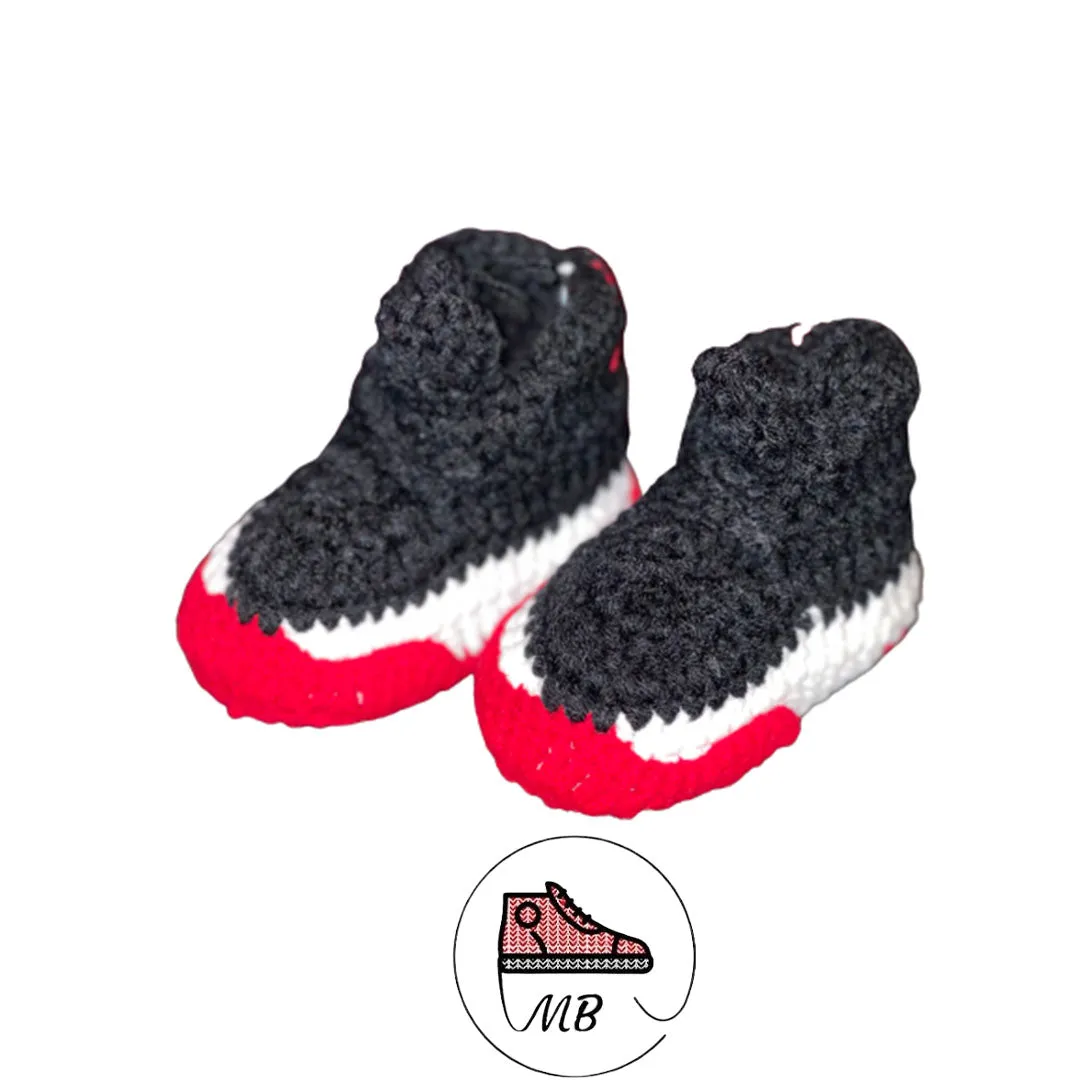 Knit Sneakers Mumybuddy For Infants - Black And Red