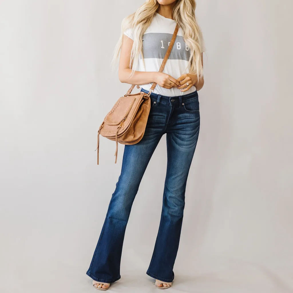 LA-Made High Rise Kancan Denim Flare