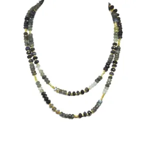 Labradorite with Moss Aqua Necklace