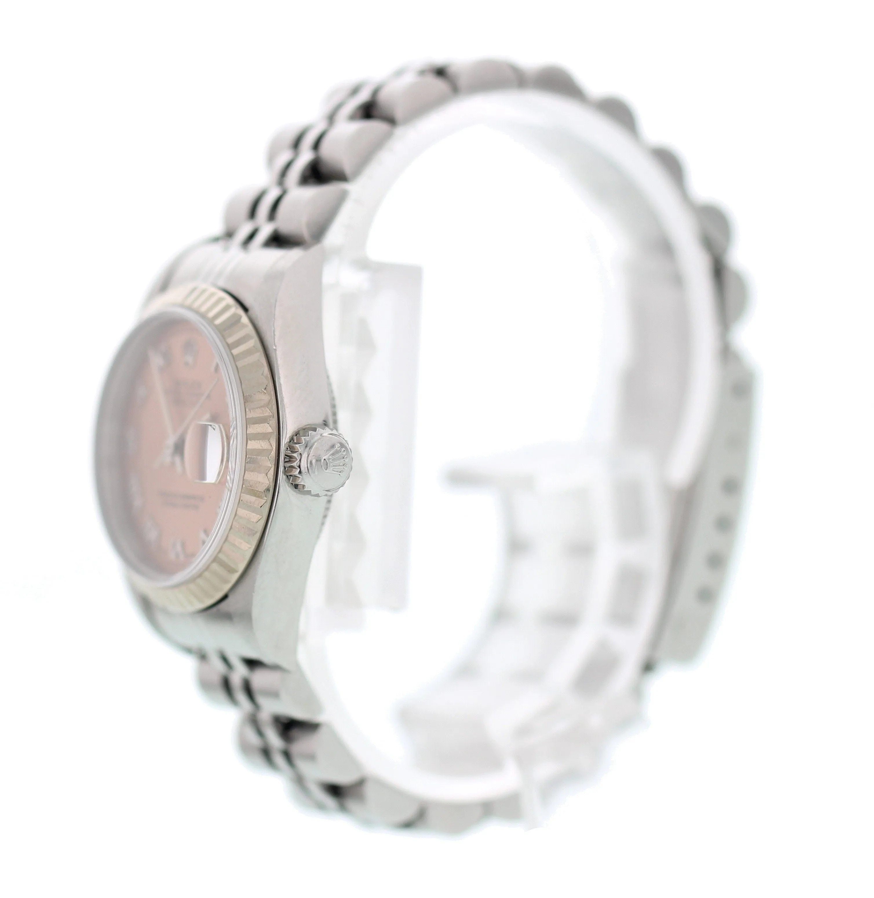 Ladies Rolex Oystel Perpetual Datejust 79174 Stainless Steel Pink Dial