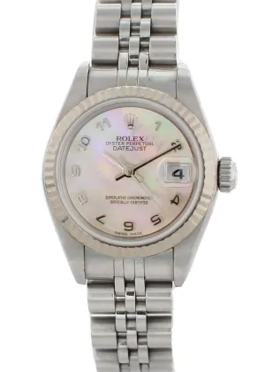 Ladies Rolex Oyster Perpetual Datejust 79174 MOP Dial With Papers