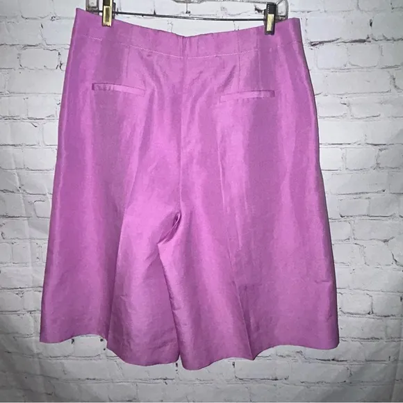 Lafayette 148 New York Ryerson Silk &amp; Linen Blend Bermuda Shorts Size 10‎ NWT