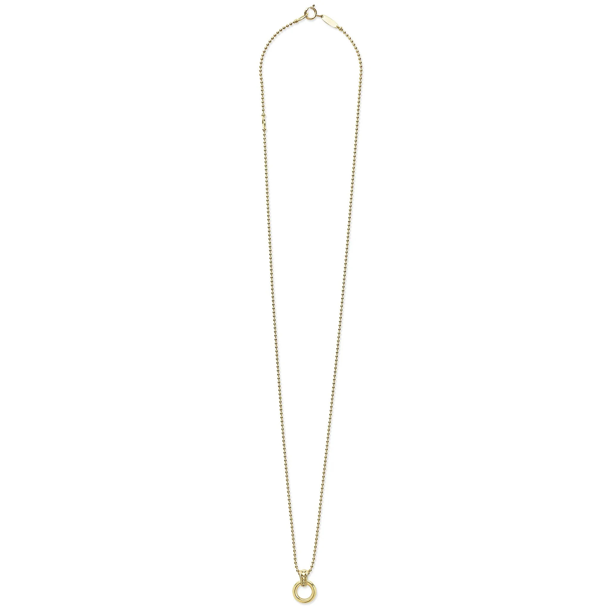 LAGOS Gold & Black Caviar Circle Pendant Necklace