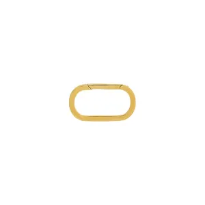 Large Paperclip Charm Connector Clasp 14K