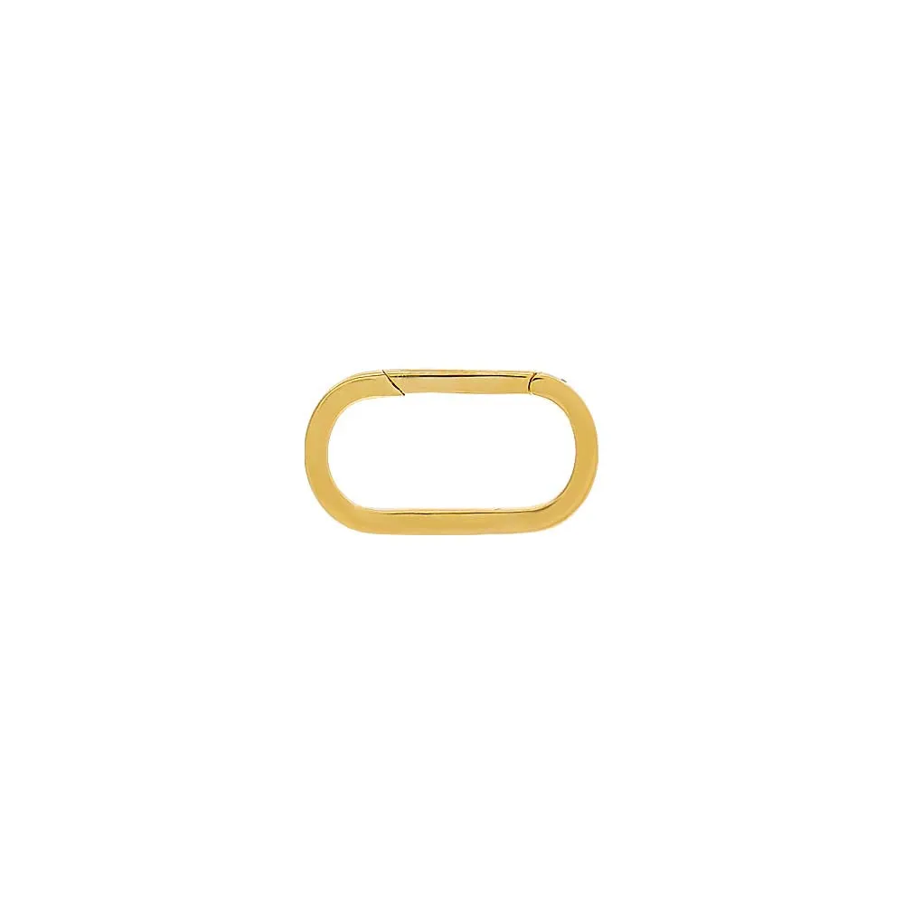 Large Paperclip Charm Connector Clasp 14K