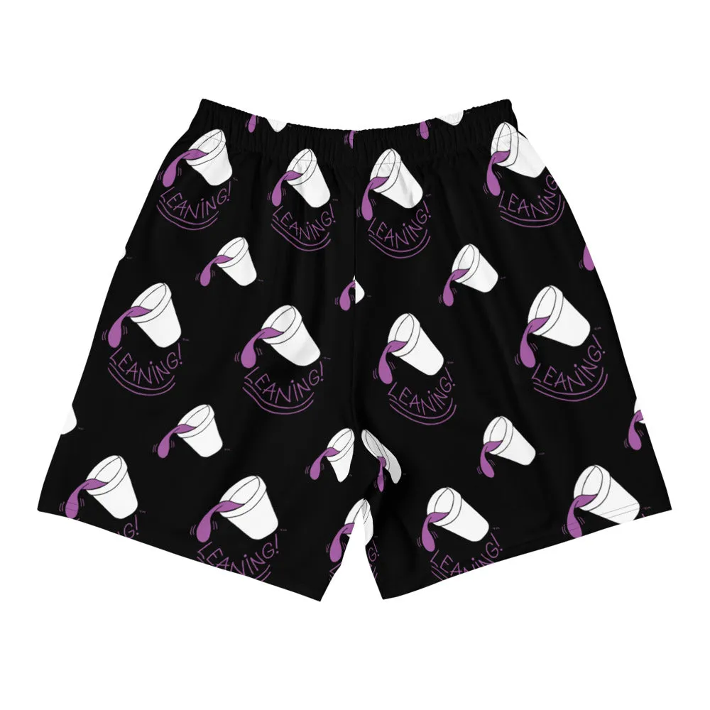 Leaning Foam Cups | Long Athletic Shorts, Black