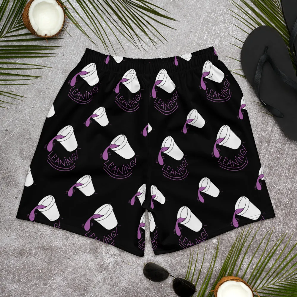 Leaning Foam Cups | Long Athletic Shorts, Black