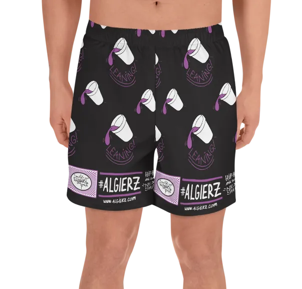 Leaning Foam Cups | Long Athletic Shorts, Black