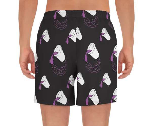 Leaning Foam Cups | Long Athletic Shorts, Black