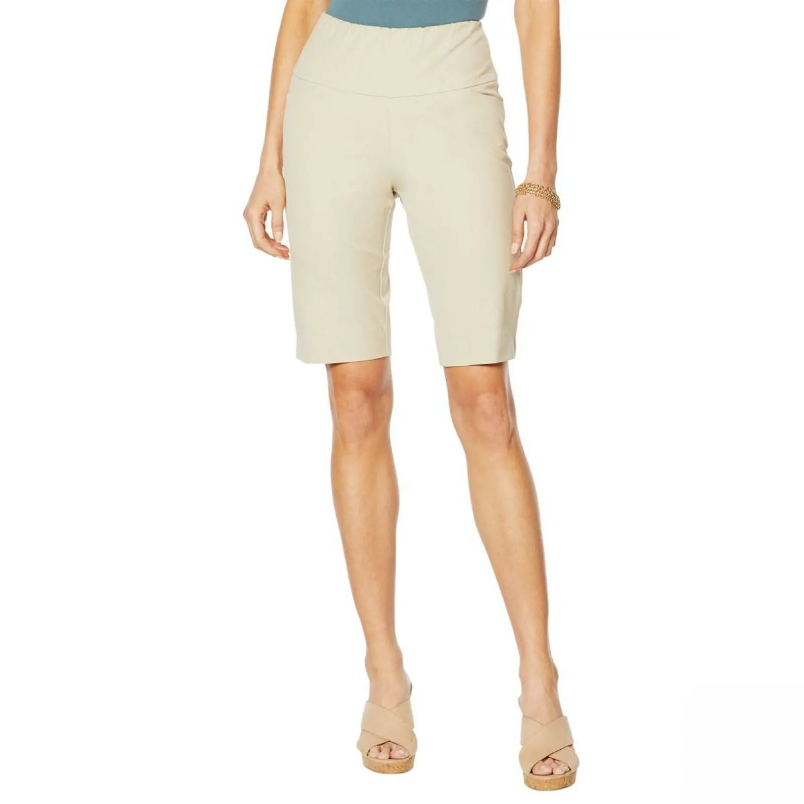 Lemon Way Women's Flawless Twill Bermuda Shorts Taupe 10