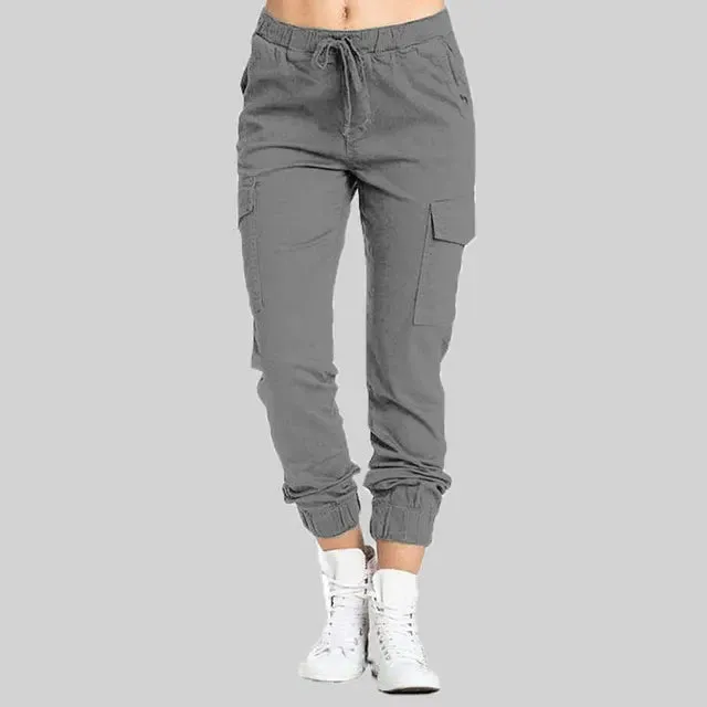 Lena - Schwarze Cargo-Jogginghose