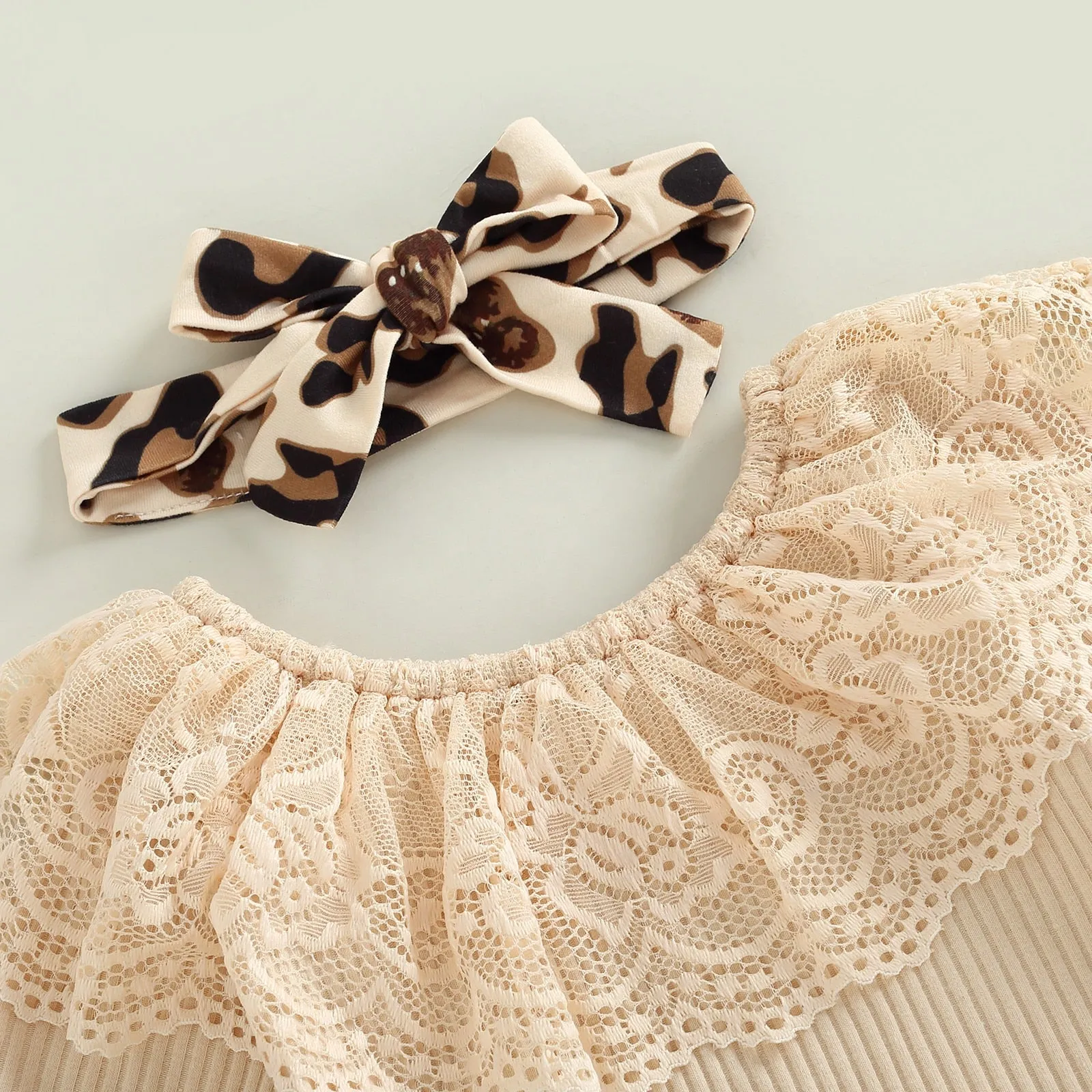 Leopard Flare Pants Set