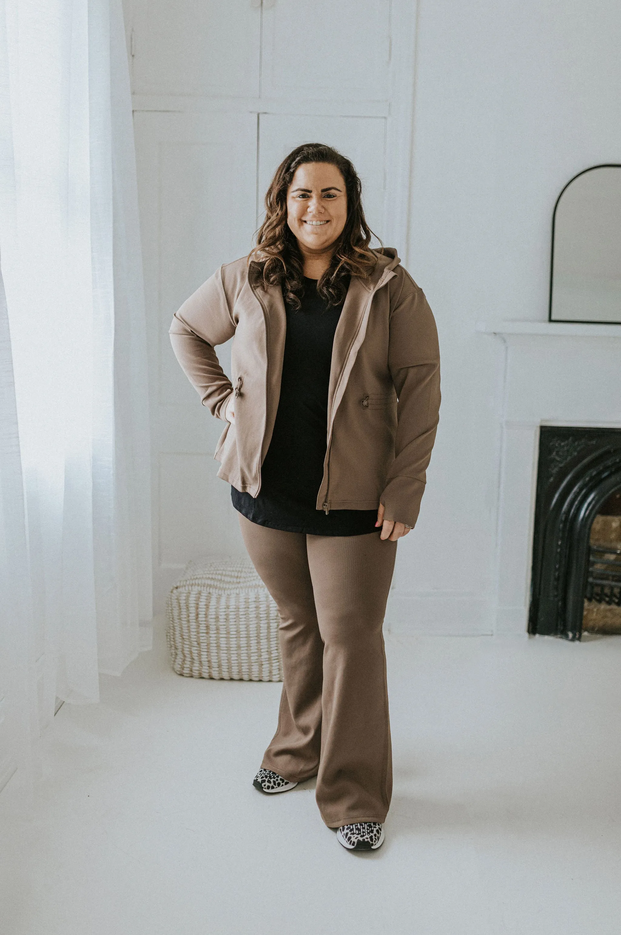 Level Up Long Taupe Flare Pant