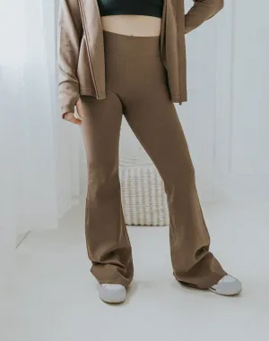 Level Up Long Taupe Flare Pant