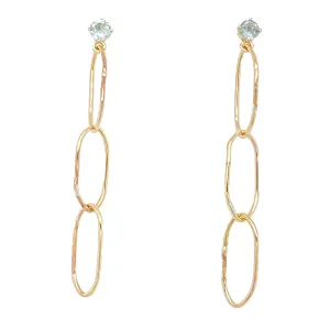 Living Links Drop Earrings with Aquamarines