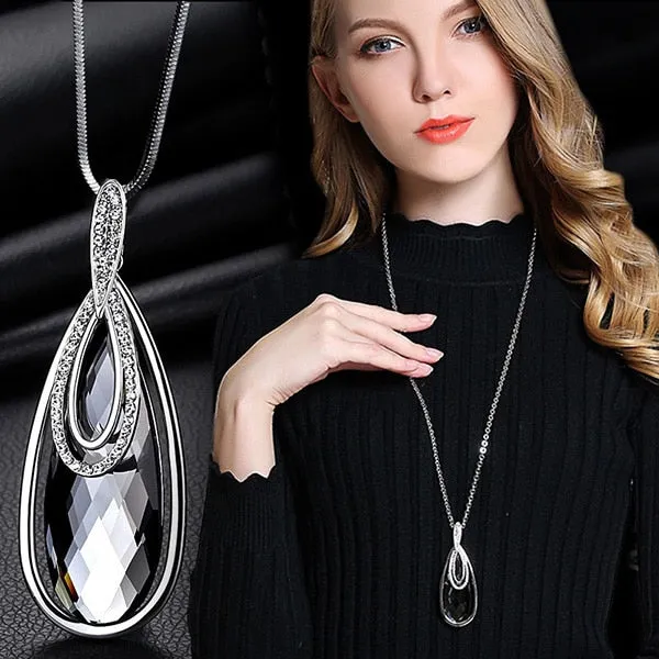 Long Necklaces & Pendants for Women Crystal Jewelry