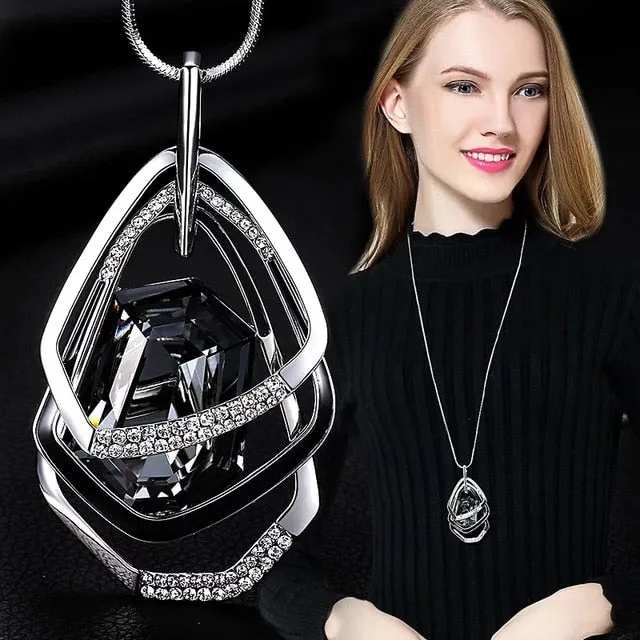 Long Necklaces & Pendants for Women Crystal Jewelry