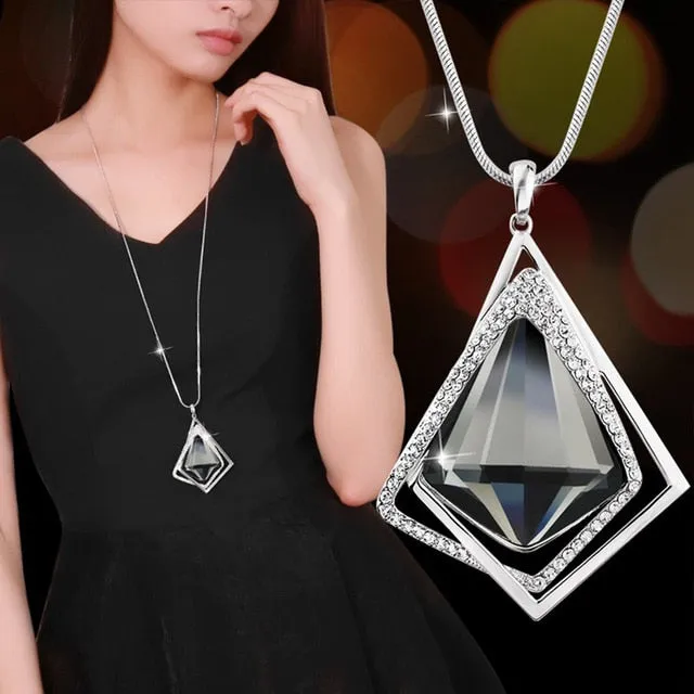 Long Necklaces & Pendants for Women Crystal Jewelry