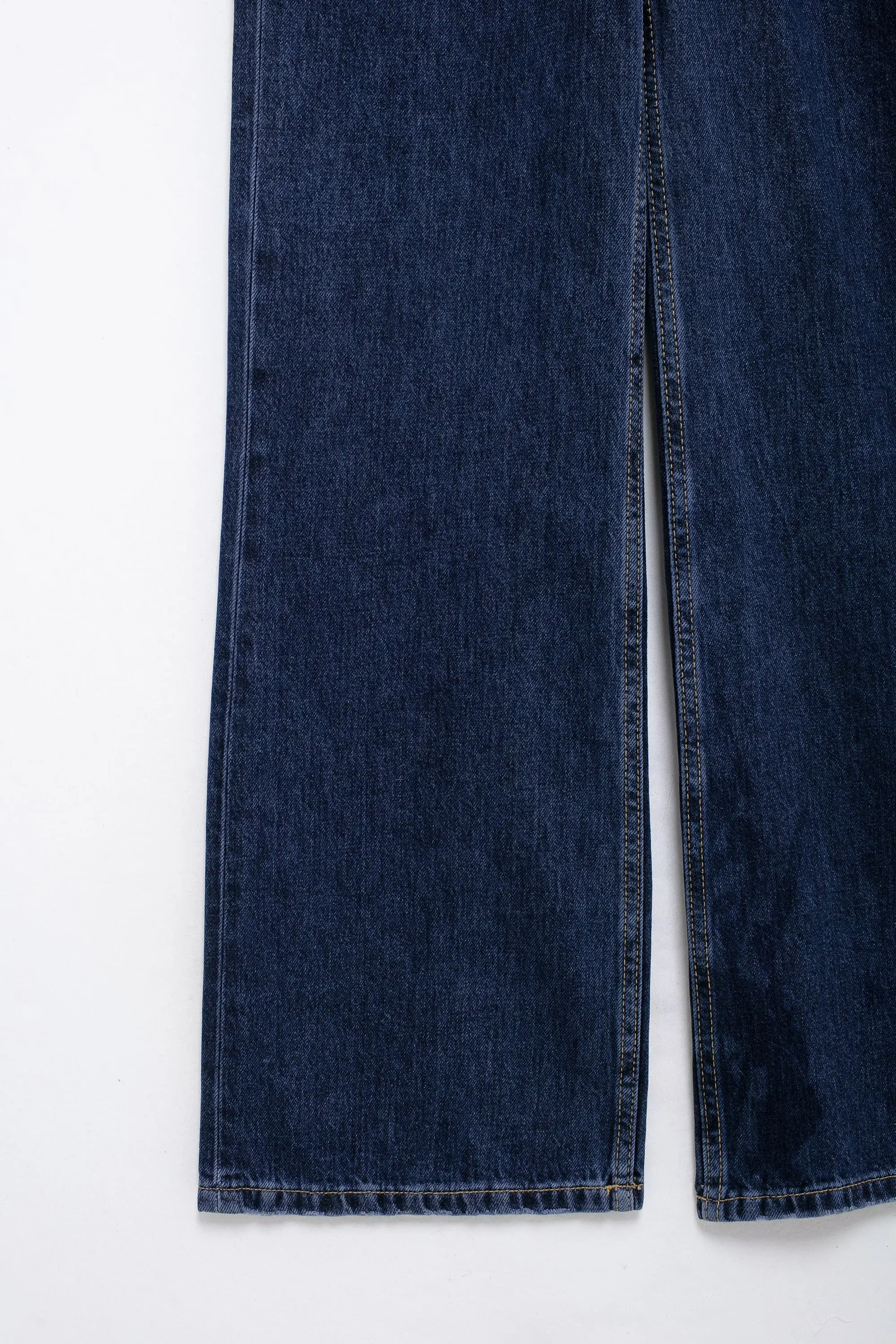 Long Sleeve Button Down Dark Wash Jumpsuit