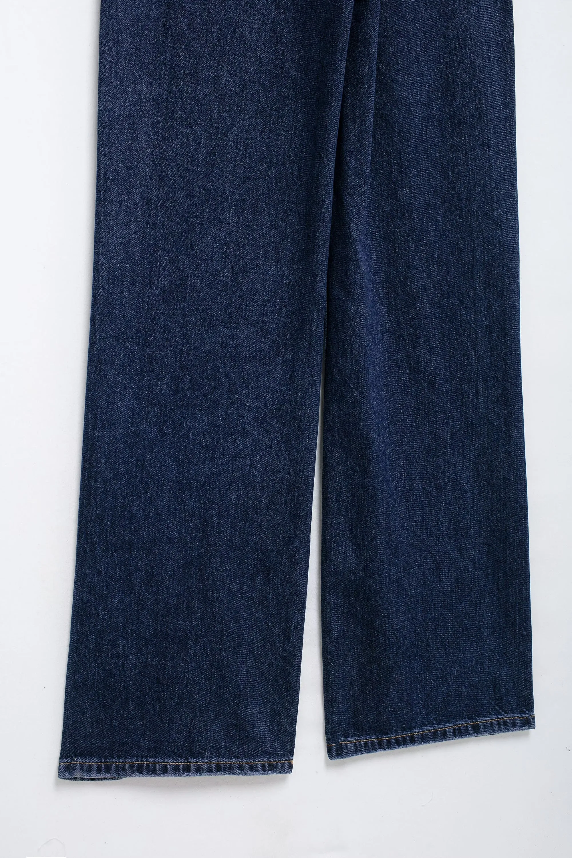 Long Sleeve Button Down Dark Wash Jumpsuit