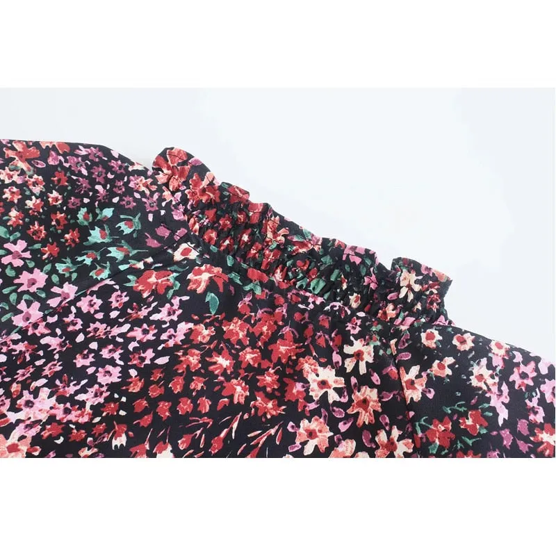 Long Sleeve High Waist Jumpsuit Long Trousers Check Printed Shirt Jumpsuits Ladies Pants
