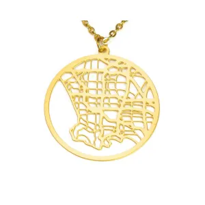 Los Angeles Gold - City Map Necklace