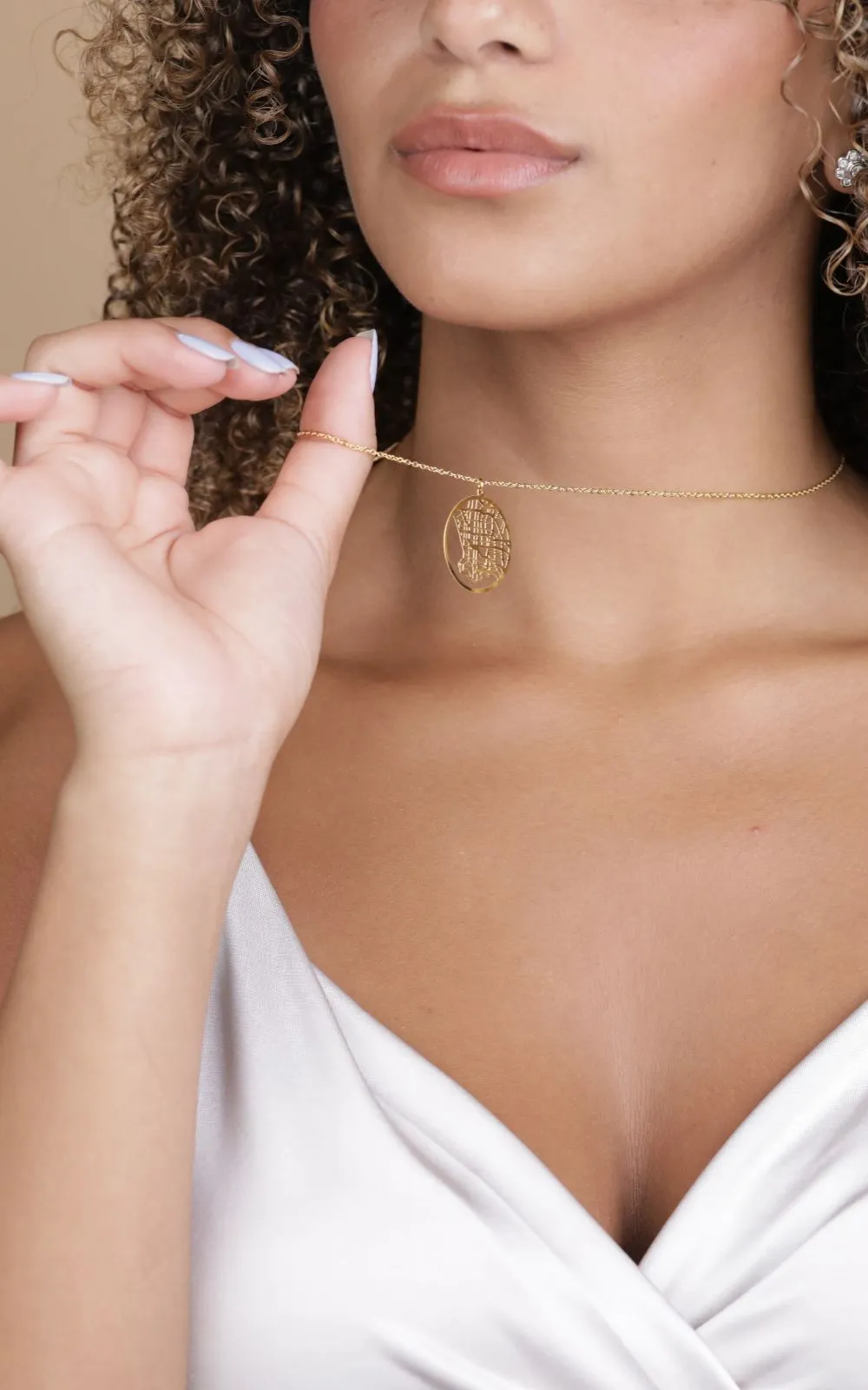 Los Angeles Gold - City Map Necklace